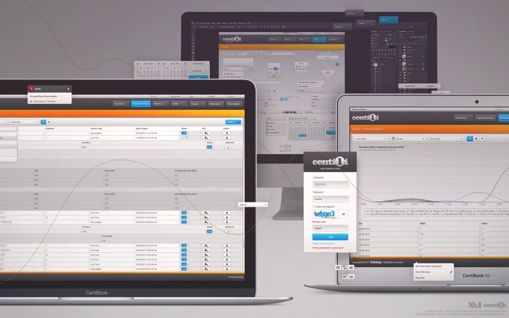 From mockups to real deal. Visualisation, analytics, statistics, tables, trees, dropdowns, input fields, buttons, menus, dialogs, dialogs in dialogs, dialogs in dialogs in dialogs... Damn!