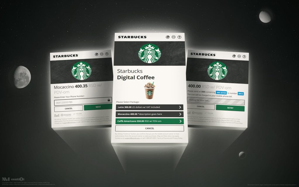 Payment Page rebranded as Starbucks. Payment Page rebranded as Starbucks.