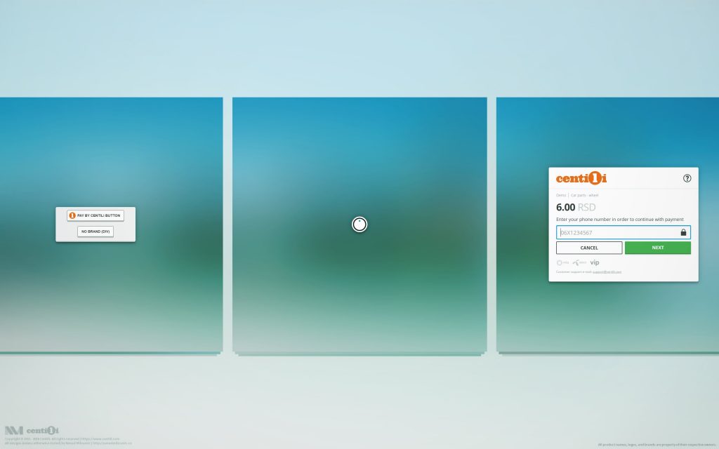 Embedding Payment Page in modal window for conveying trust.