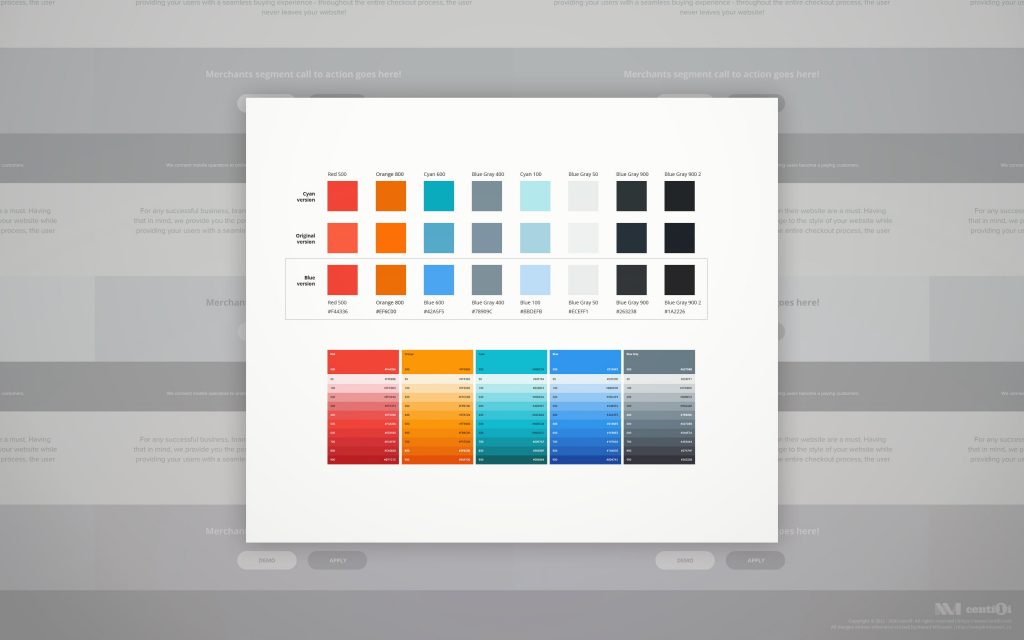 I created the color palette using Material design. I created the color palette using Material design.