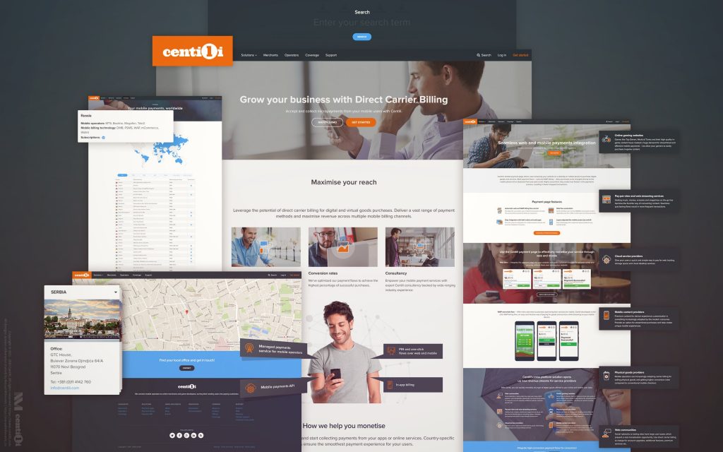 Final website designs with updated colors and typography.