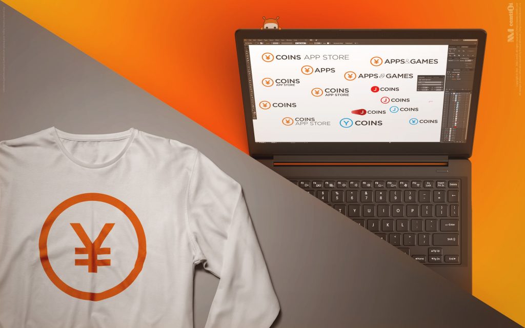 ( ¥ ) in a circle for the ¥coins logo. ( ¥ ) in a circle for the ¥coins logo.